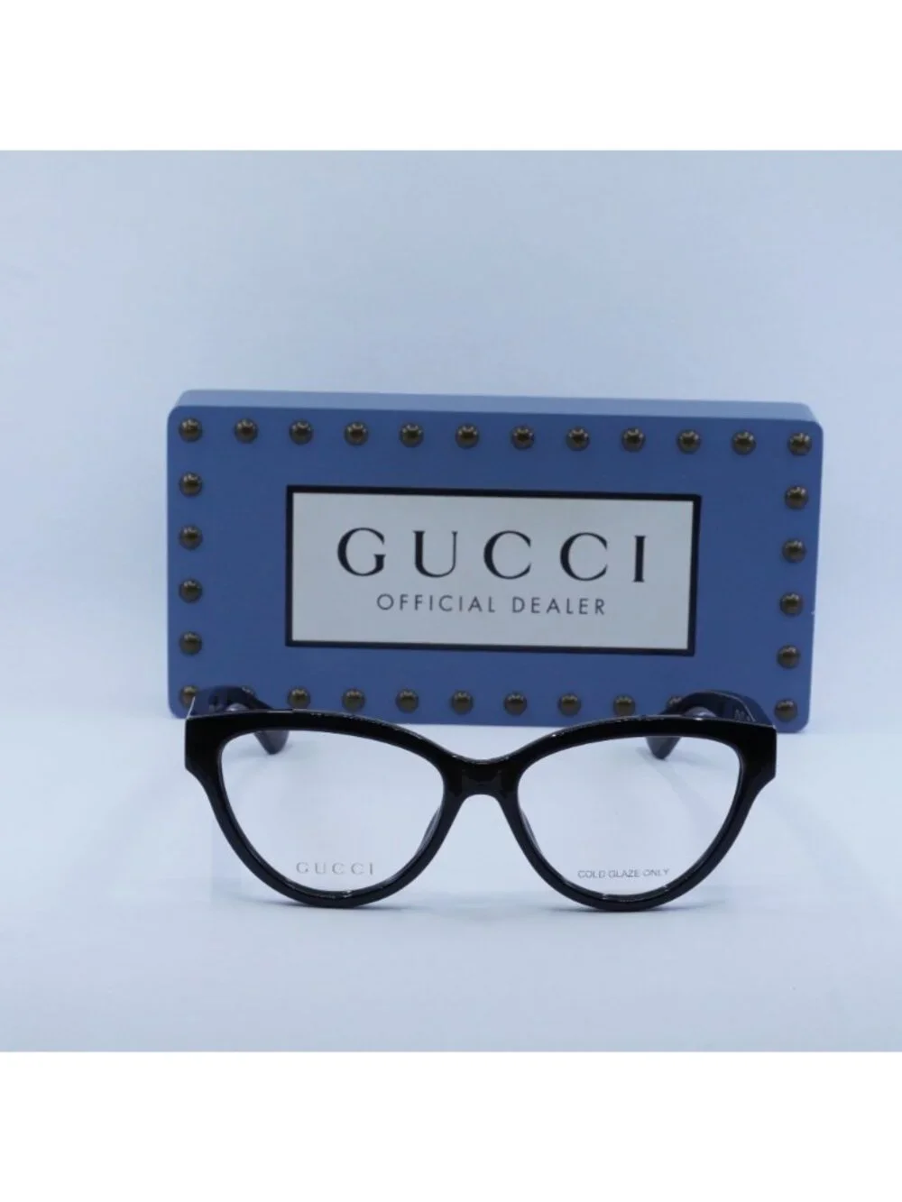 Gucci GG1581O 001 Cat Eye 55mm Eyeglasses - Black